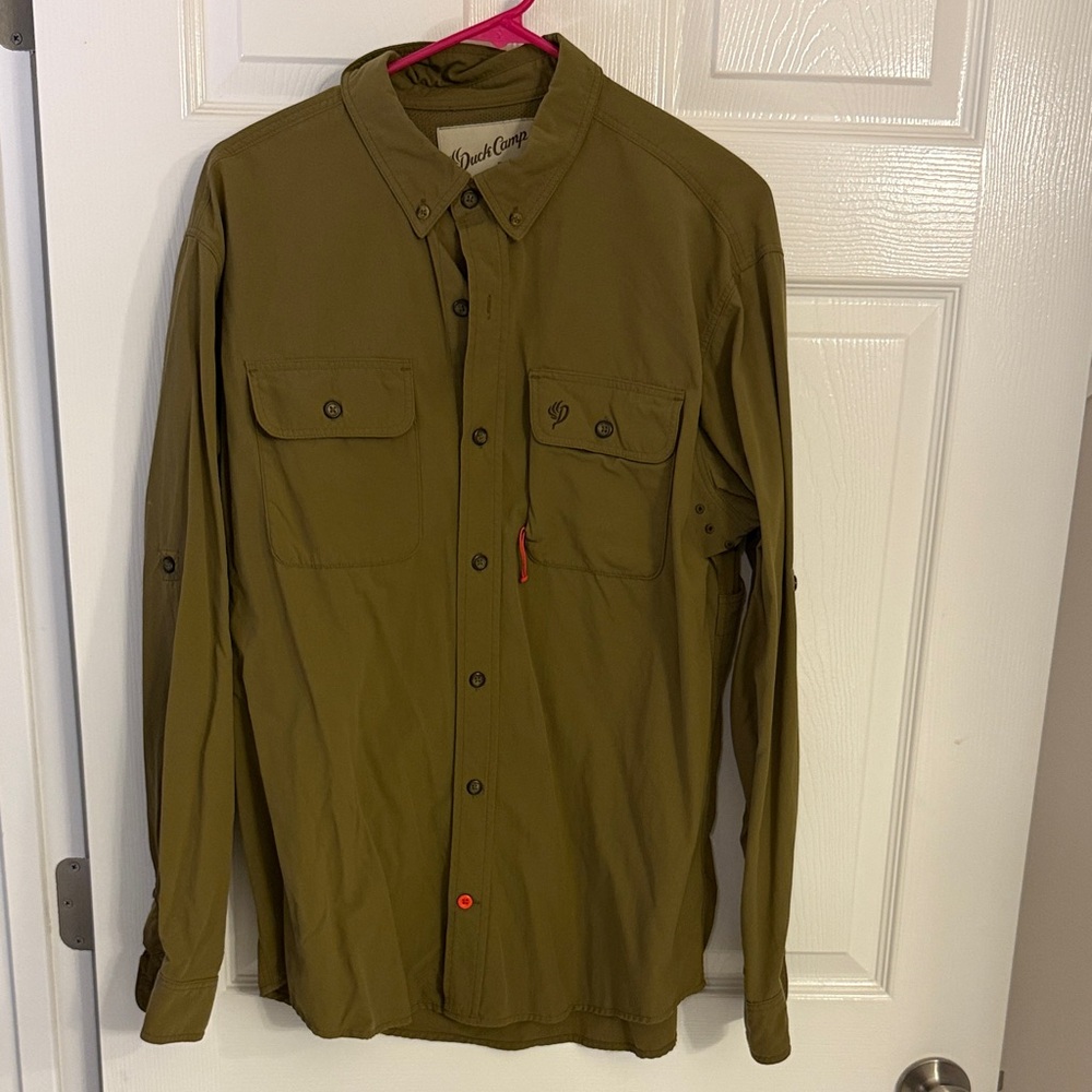 Duck Camp Men's Olive Casual Button Down Shirt